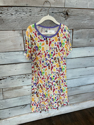 Mardi Gras Crawfish Gown Baby Gown - Chickie Collective