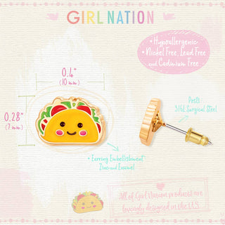 Taco Belle Cutie Stud Earrings     - Chickie Collective