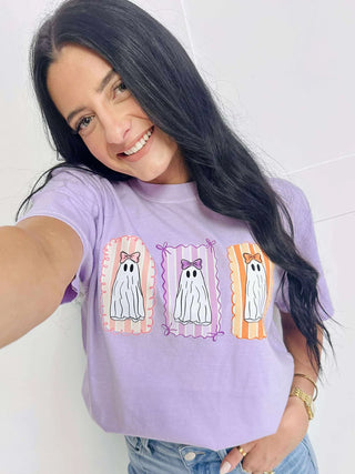 Ghost Trio Lavender Adult Teeh Womens T-Shirt - Chickie Collective