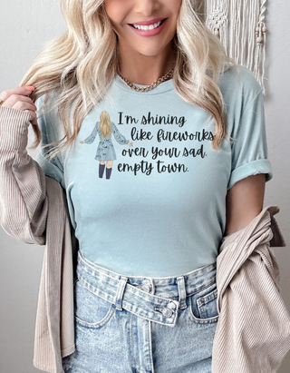 Taylor Swift Preppy Picture T-Shirt - I'm Shining Like Fireworks T-Shirt    - Chickie Collective