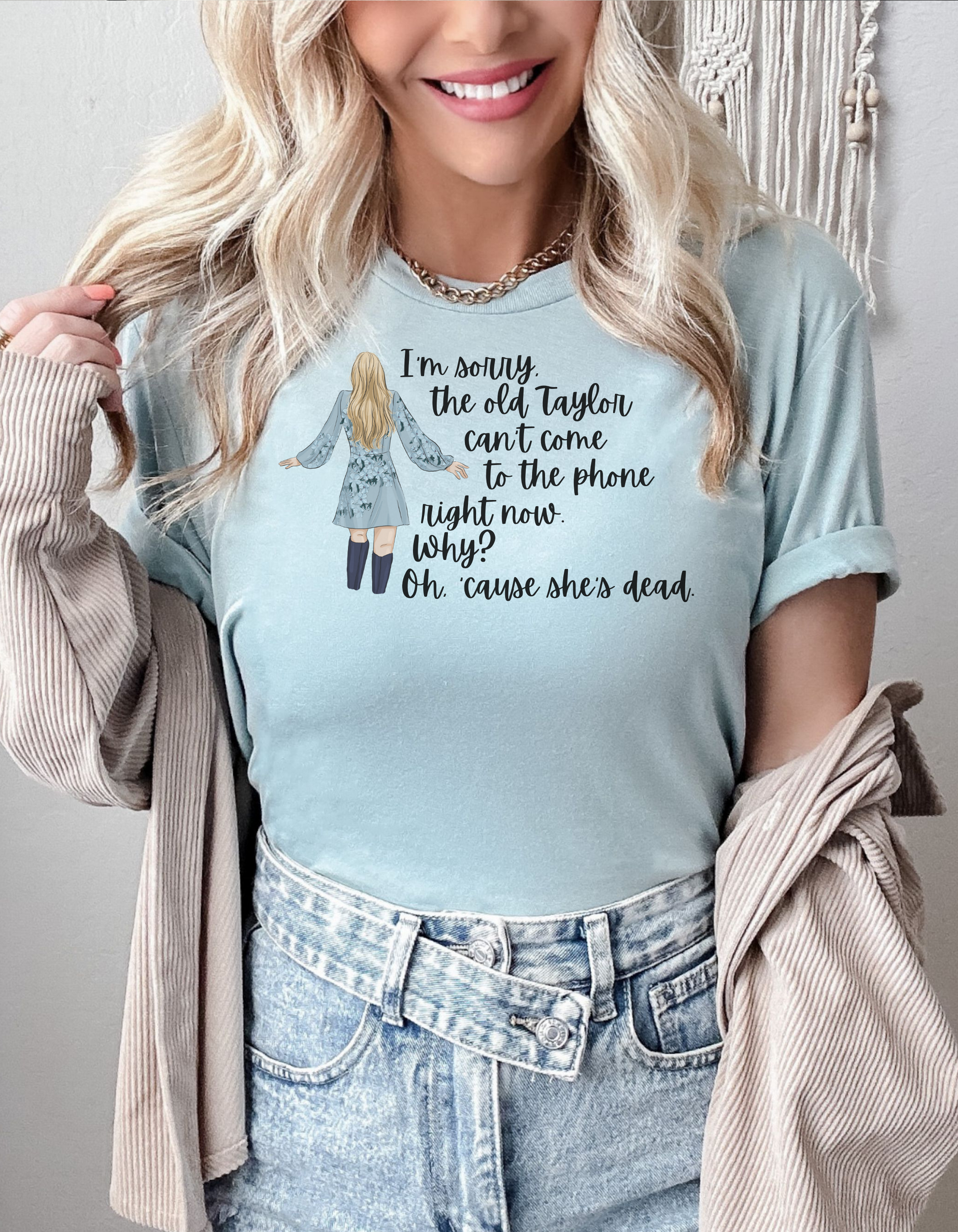 Taylor Swift Preppy Picture T-Shirt - I'm Sorry, The Old Taylor Can't Come To The Phone T-Shirt    - Chickie Collective