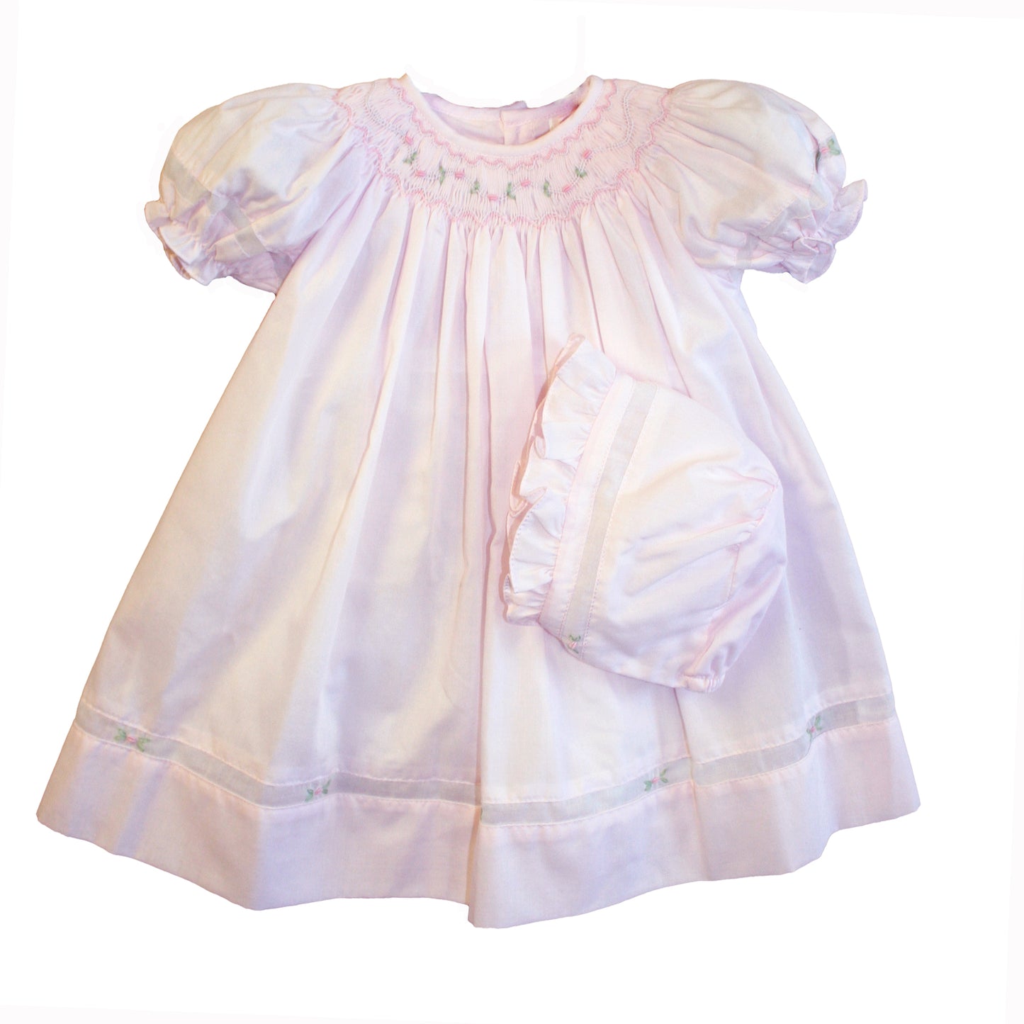 Preemie  Day Gown with Bonnet