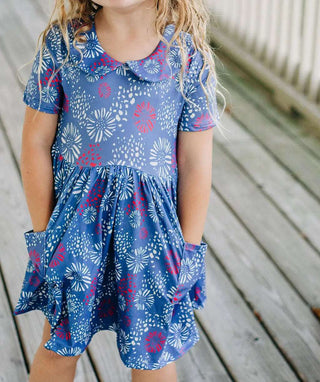 Fireworks Twirl Dress Kid's Dresses    - Chickie Collective