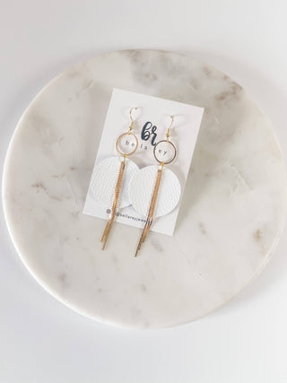 The Emily leather earrings     - Chickie Collective