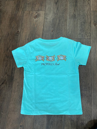 Baby Triple Crab SS Seafoam Kid's T-shirts - Chickie Collective