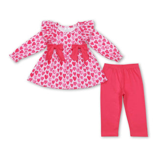 Heart Tunic and Leggings Valentine Set Girls Outfit - Chickie Collective