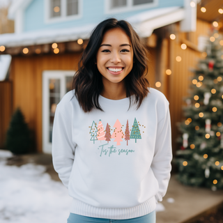 White Christmas Tree Sweatshirt |  Crewneck, Christmas Tree Sweatshirt, Holiday Sweaters for Women, Winter Sweatshirt Sweatshirt    - Chickie Collective