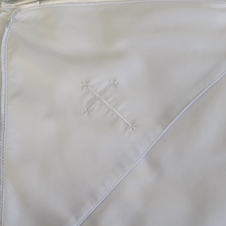 Embroidered Cross Christening Shawl - Chickie Collective