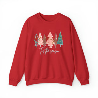 Red Christmas Tree Sweatshirt |  Crewneck, Christmas Tree Sweatshirt, Holiday Sweaters for Women, Winter Sweatshirt Sweatshirt S Red  - Chickie Collective