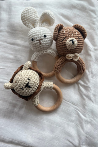 Baby Rattles Baby Rattle Lion   - Chickie Collective