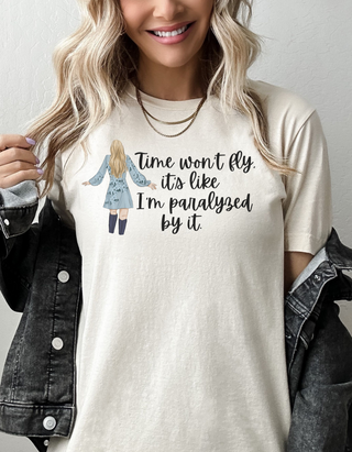 Taylor Swift Preppy Picture T-Shirt - Time Won't Fly It's Like I'm Paralyzed By It T-Shirt    - Chickie Collective