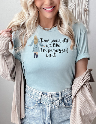 Taylor Swift Preppy Picture T-Shirt - Time Won't Fly It's Like I'm Paralyzed By It T-Shirt    - Chickie Collective