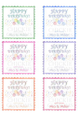 Editable Birthday Gift Tags – Printable Canva Template