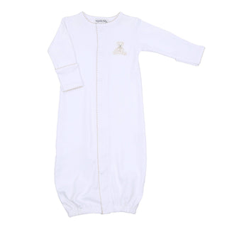 My Teddy Embroidered Converter Baby Gown - Chickie Collective