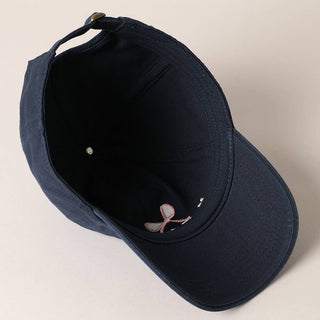 Mama Letter Bow on Top Embroidered Baseball Cap     - Chickie Collective