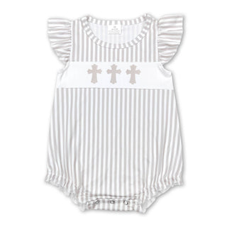 Stripe Cross Flutter Bubble     - Chickie Collective