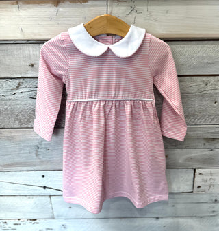 Claire Dress | Light Pink Stripe Baby & Toddler Dress    - Chickie Collective