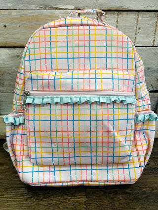 Pink Plaid Backpack