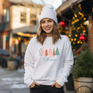 White Christmas Tree Sweatshirt |  Crewneck, Christmas Tree Sweatshirt, Holiday Sweaters for Women, Winter Sweatshirt Sweatshirt    - Chickie Collective