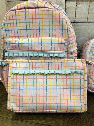 Pink Plaid Pencil Bag