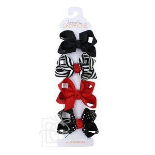 Collegiate Gift Set -3" Small Hair Bows on Snap Clip: Purple/ Yellow Gold - Chickie Collective