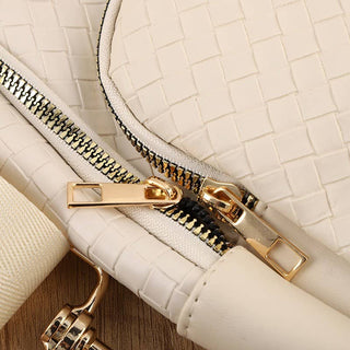 BRAIDED WEAVE VEGAN SLING CROSSBODY  BAG     - Chickie Collective