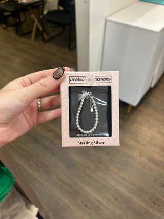 Girls Sterling Silver Strand of Pearls Kids Necklace - Chickie Collective
