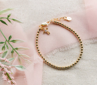 Kids 14K Gold-Plated Cross Bracelet Baby Girl Baptism Gift - Chickie Collective