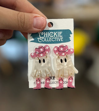 Ghost Boot Halloween Earrings Earrings - Chickie Collective