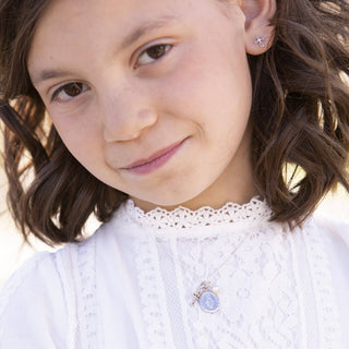 First Communion Miraculous Medal Necklace for Girls & Kids - Chickie Collective