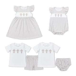 Stripe Cross Shirt & Diaper Cover | Boy Outfits     - Chickie Collective