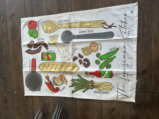 Louisiana Kitchen Hand Towel Cream/Multi 20x28 - Chickie Collective