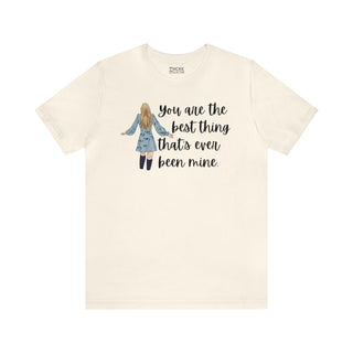 Taylor Swift Preppy Picture T-Shirt - You Are The Best Thing That's Ever Been Mine T-Shirt Natural S  - Chickie Collective