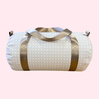 Champagne Bungalow Glossy Medium Duffel Mint Kids Luggage - Chickie Collective