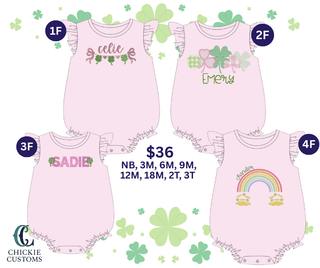 St. Patrick’s Day Monogram Preorder ☘️ Pink Girl Bubble