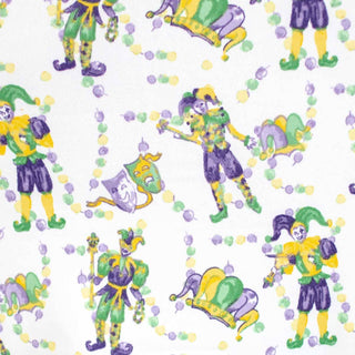 Mardi Jester Short Sleeve Button Up Sleep Shirt - Chickie Collective