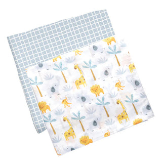 Muslin Blanket Set 2 Pack - Zoo Baby Set    - Chickie Collective