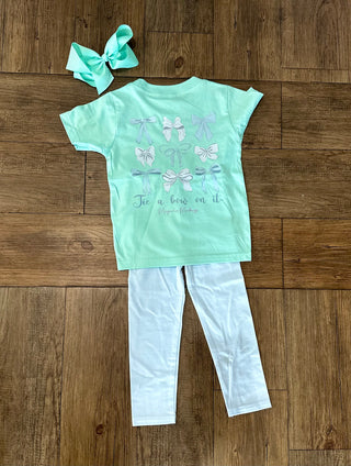 Tie A Bow on It Kids T-shirt | Preppy Girly Kid's T-shirts - Chickie Collective