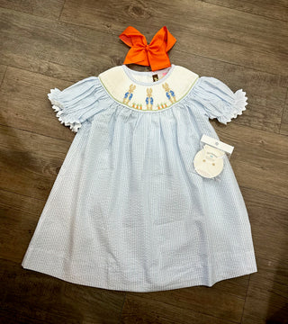 Peter Rabbit Smocked Bishop Dress Girls Dress - Chickie Collective