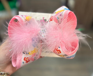 Large Princess Print Bow Bow - Chickie Collective