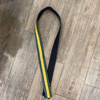 Green/Gold beaded guitar bag strap     - Chickie Collective