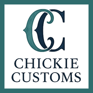 Logo of Chickie Customs with a stylized 'C' on a white background