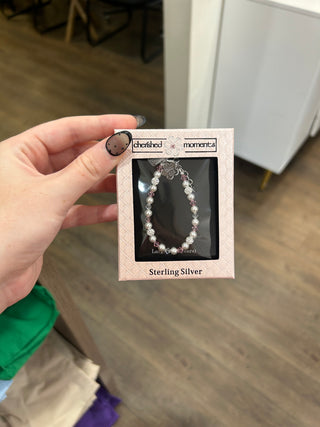 Sterling Silver Big Sister Bracelet with Flower Baby Gift - Chickie Collective