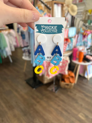 ABC Clay Dangle Earring earrings - Chickie Collective