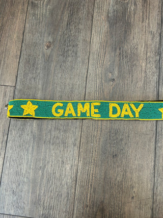 Green & Yellow Star Beaded Purse Strap Purse Strap - Chickie Collective