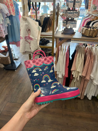 Rain Boots - Blue Rainbow Rain Boots - Chickie Collective