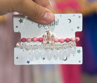 Castle Kids Charm Bracelet Set Earrings - Chickie Collective