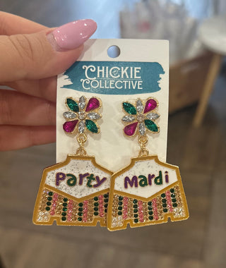 Mardi Party Jacket Earrings Earrings - Chickie Collective