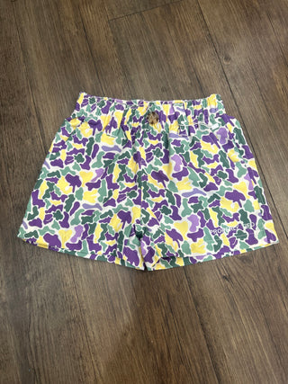 Mardi Gras Camo Mallard Shorts Shirt - Chickie Collective