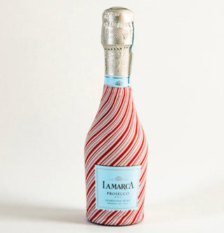 Beau Bottles Candy Cane Stripes - MINI Prosecco Collection Wine Accessories - Chickie Collective